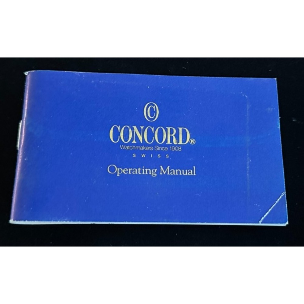 Vintage‎ 1996 Concord Swiss Operating Booklet Watch Manual